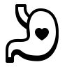 Stomach Icon with Heart